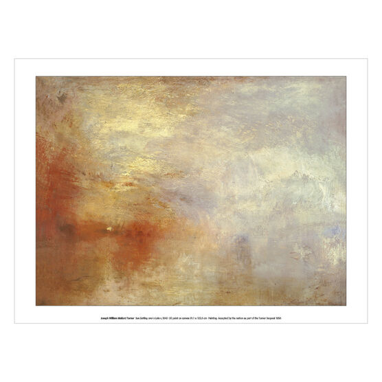 JMW Turner Sun Setting over a Lake art print